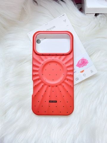 Case Ốp điện thoại iPhone Màu Cam Đậm Chấm Bi Poli Corner Magsafe Basic iPhone 17/16/15/14/13/12/Pro/Promax
