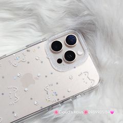 Case Ốp điện thoại iPhone Bling Bling Meomeo bé Mèo kute viền camera lấp la lấp lánh iPhone 13/14/15/16/17Pro/Promax