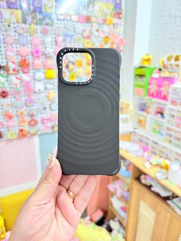 Case Ốp Điện thoại iPhone Casetify Ripple Case Đen - Matte Black Magsafe Basic iPhone 17/16/15Pro/Promax