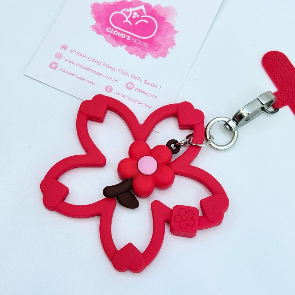 DÂY CHARM HOA Silicone R.E.P CaseTify CHỐNG BẨN kèm charm nhiều màu sắc