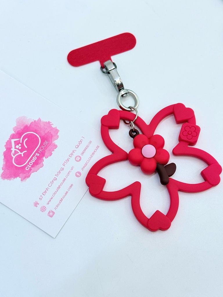 DÂY CHARM HOA Silicone R.E.P CaseTify CHỐNG BẨN kèm charm nhiều màu sắc