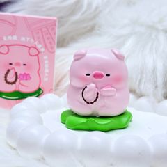 Set Bộ mô hình heo giác ngộ tụng kinh cute trang trí bàn làm việc để xe oto, đồ chơi vô tri để bàn dễ thương