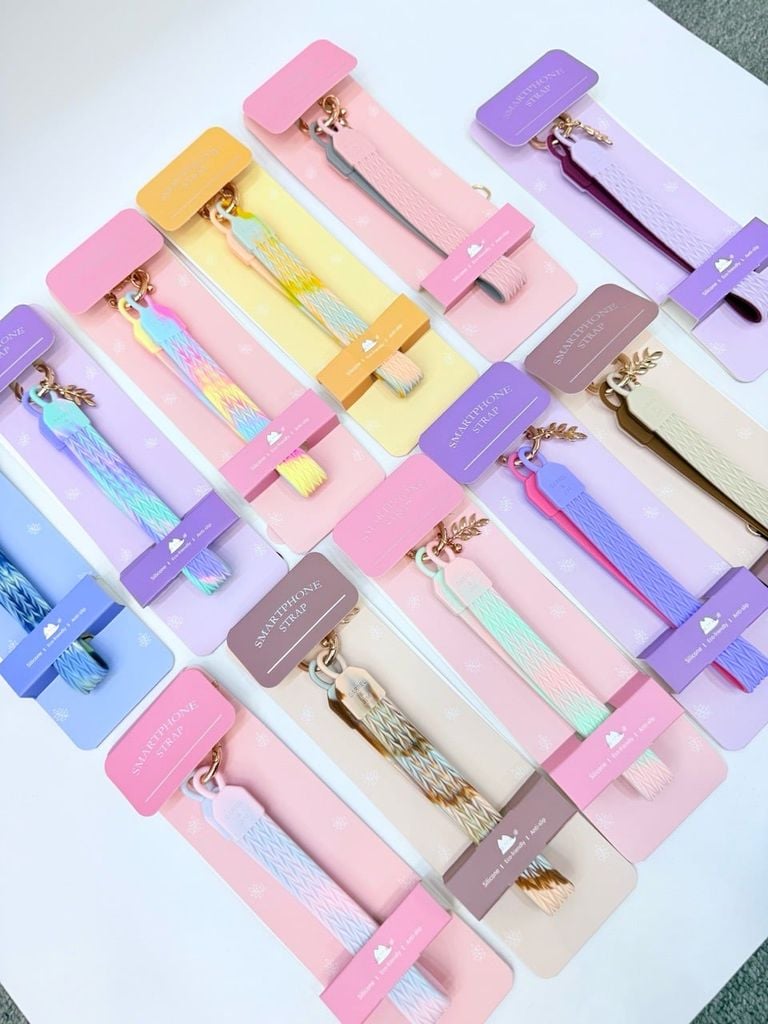 DÂY BI CHARM DẸP 2 MẶT 2 MÀU Silicone CHỐNG BẨN kèm charm