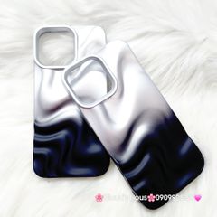 Case Ốp điện thoại iPhone Gợn Sóng Ombre Đen iPhone 13/14/15/16/Pro/Promax