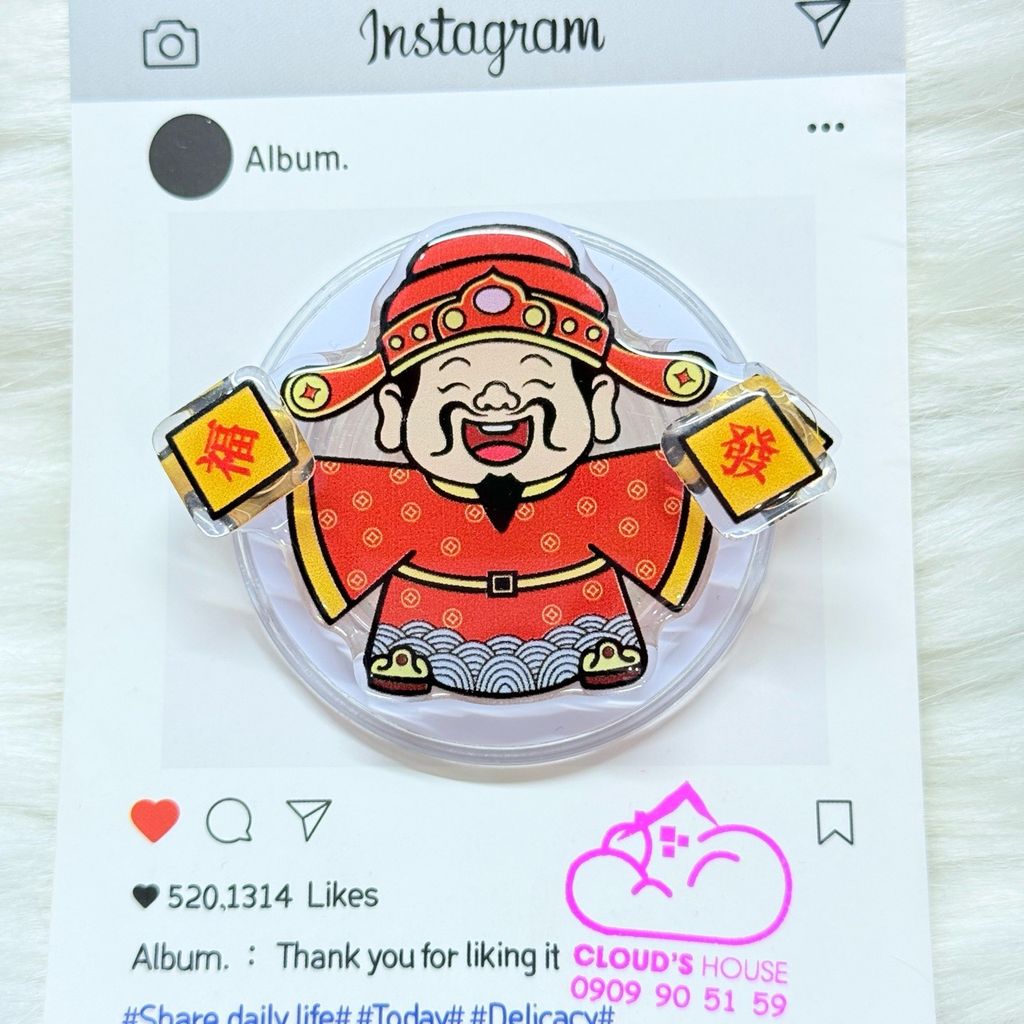 POPSOCKET Magsafe Nam Châm Hít Mẫu Mèo May Mắn Thần Tài TẾT 2026