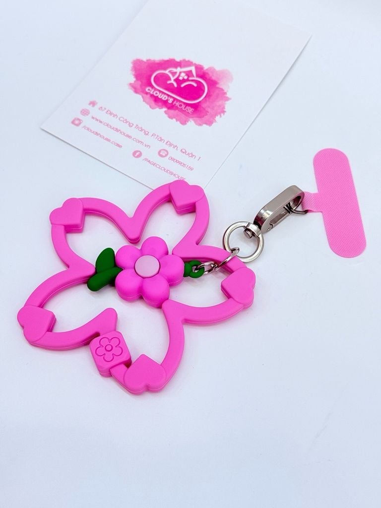 DÂY CHARM HOA Silicone R.E.P CaseTify CHỐNG BẨN kèm charm nhiều màu sắc