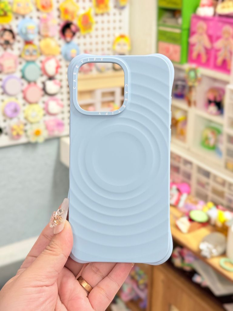 Case Ốp Điện thoại iPhone Casetify Ripple Case Màu Xanh Da Trời Pastel Magsafe Basic iPhone 17/16/15Pro/Promax