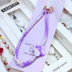 DÂY BI CHARM HOA Silicone CHỐNG BẨN kèm charm