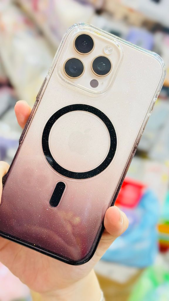 Case Ốp điện thoại iPhone Lillian Bling Bling CASE Magsafe Trong Chống Shock iPhone 16Promax(KEEPHONE)