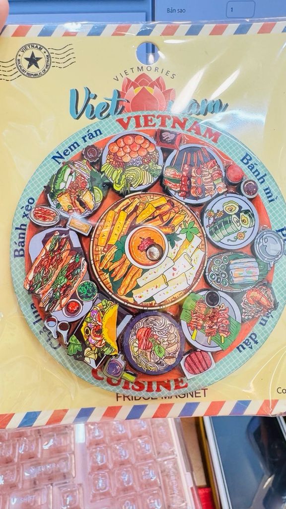 Nam Châm Gỗ 3D Trang Trí Tủ Lạnh Fridge Magnet - Món Ăn- Quà lưu niệm - Việt Nam (VietMories)