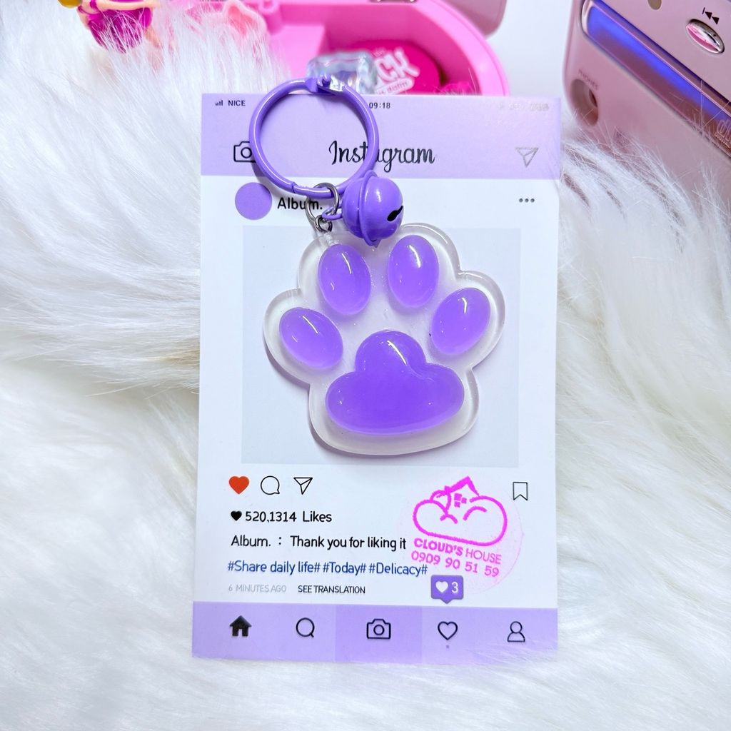 Móc treo điện thoại mini cute dễ thương - MẪU CHÂN MÈO