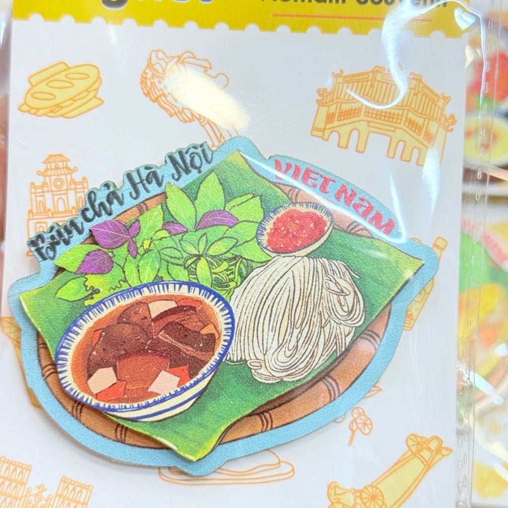 Nam châm Gỗ 3D Trang Trí Tủ Lạnh Fridge Magnet - Hình Ảnh Con Người Việt Nam - Món Ăn Việt Nam - Quà lưu niệm Việt Nam