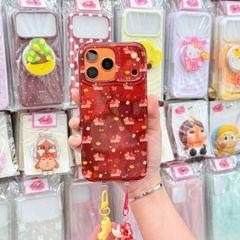 Case Ốp điện thoại iPhone Ngựa Cõng Túi Vàng Tài lộc Ánh Xà Cừ Đỏ iPhone 13/14/15/16/17Pro/Promax - TẾT