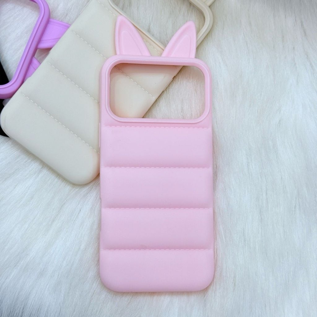 Case Ốp điện thoại iPhone phao Tai MÈO chất silicone iPhone 15/16/17Pro/Promax