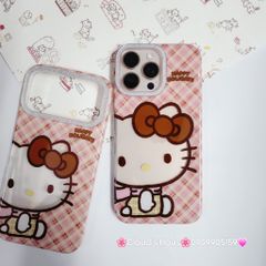 Case Ốp điện thoại iPhone Hello Kitty Trong Camera viền Bling Bling iPhone 13/14/15/16/17/Plus/Pro/Promax