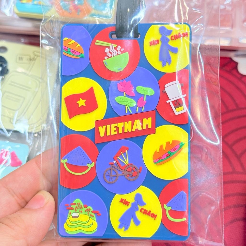 Thẻ Treo Hành Lý Vali Nhựa Dẻo PVC Luggage Tag Hình Ảnh Việt Nam Quà Lưu Niệm