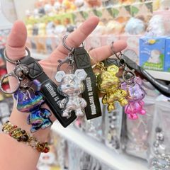 Móc khoá Gấu đính đá Ombre Bling Bling Good Luck