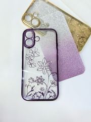 Case Ốp điện thoại iPhone TRong 2in1 Bling Bling Viền Xi iPhone 15/16/Plus