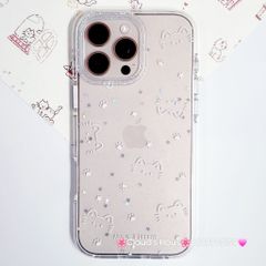 Case Ốp điện thoại iPhone Bling Bling Meomeo bé Mèo kute viền camera lấp la lấp lánh iPhone 13/14/15/16/17Pro/Promax