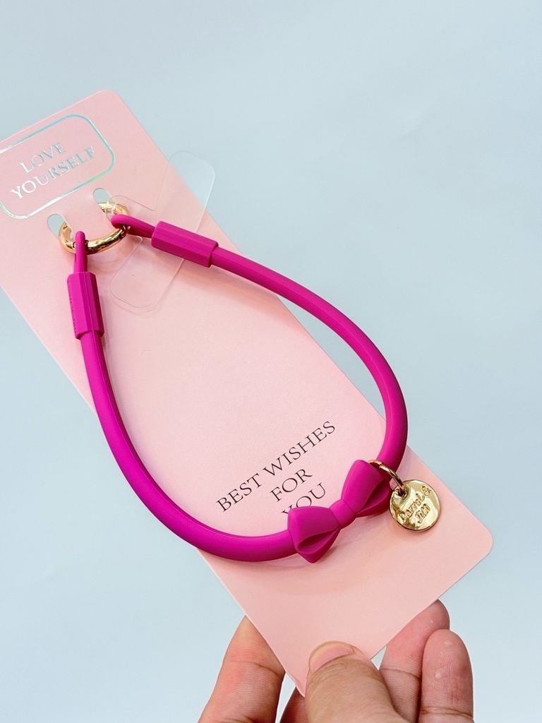 DÂY NƠ Silicone CHỐNG BẨN kèm charm
