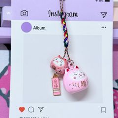 Móc Điện Thoại Mèo Lớn Mèo Nhỏ Móc Túi Phụ Kiện Đẹp nhiều màu (ánh hologram)