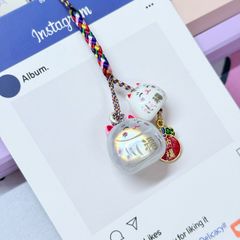 Móc Điện Thoại Mèo Lớn Mèo Nhỏ Móc Túi Phụ Kiện Đẹp nhiều màu (ánh hologram)