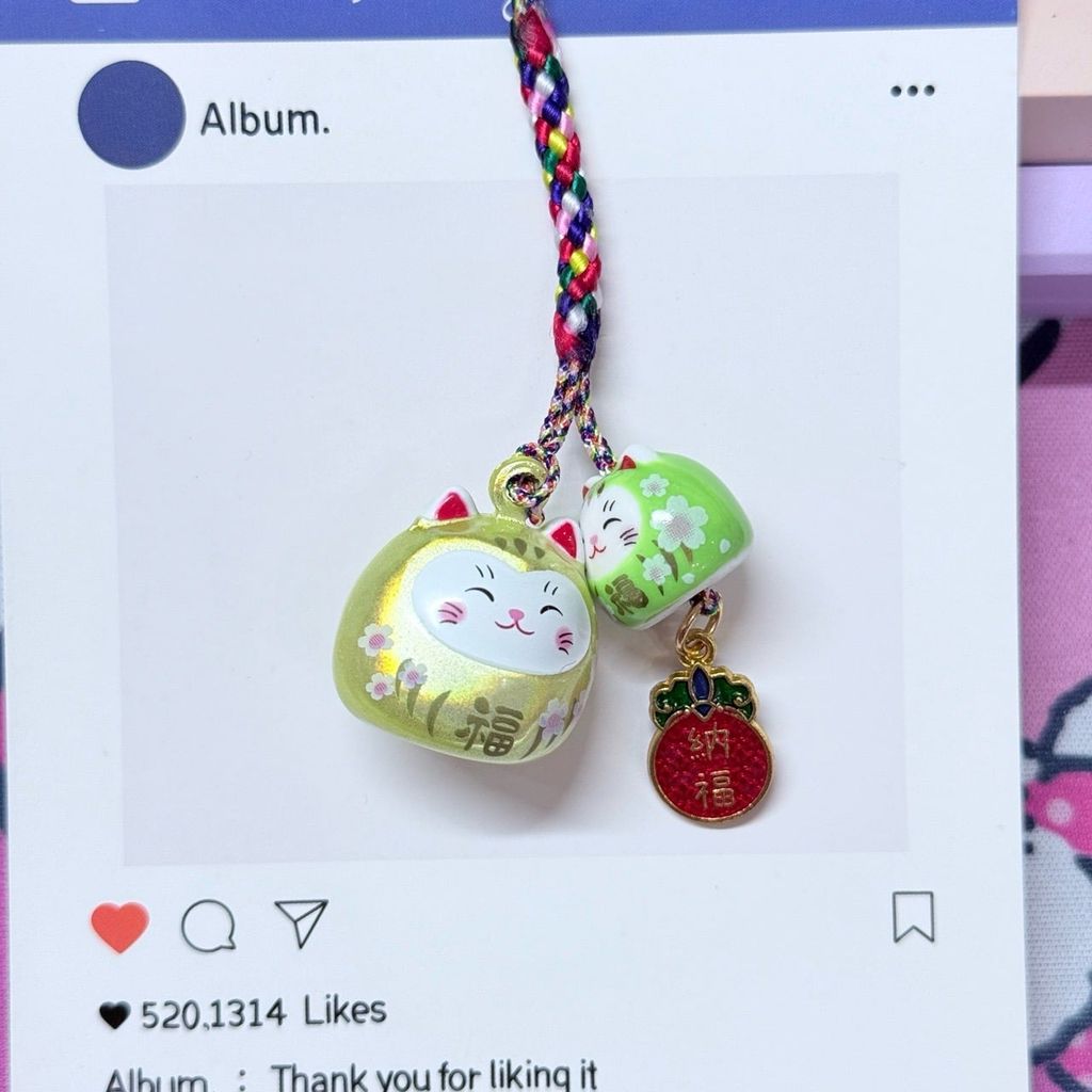 Móc Điện Thoại Mèo Lớn Mèo Nhỏ Móc Túi Phụ Kiện Đẹp nhiều màu (ánh hologram)