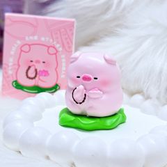Set Bộ mô hình heo giác ngộ tụng kinh cute trang trí bàn làm việc để xe oto, đồ chơi vô tri để bàn dễ thương