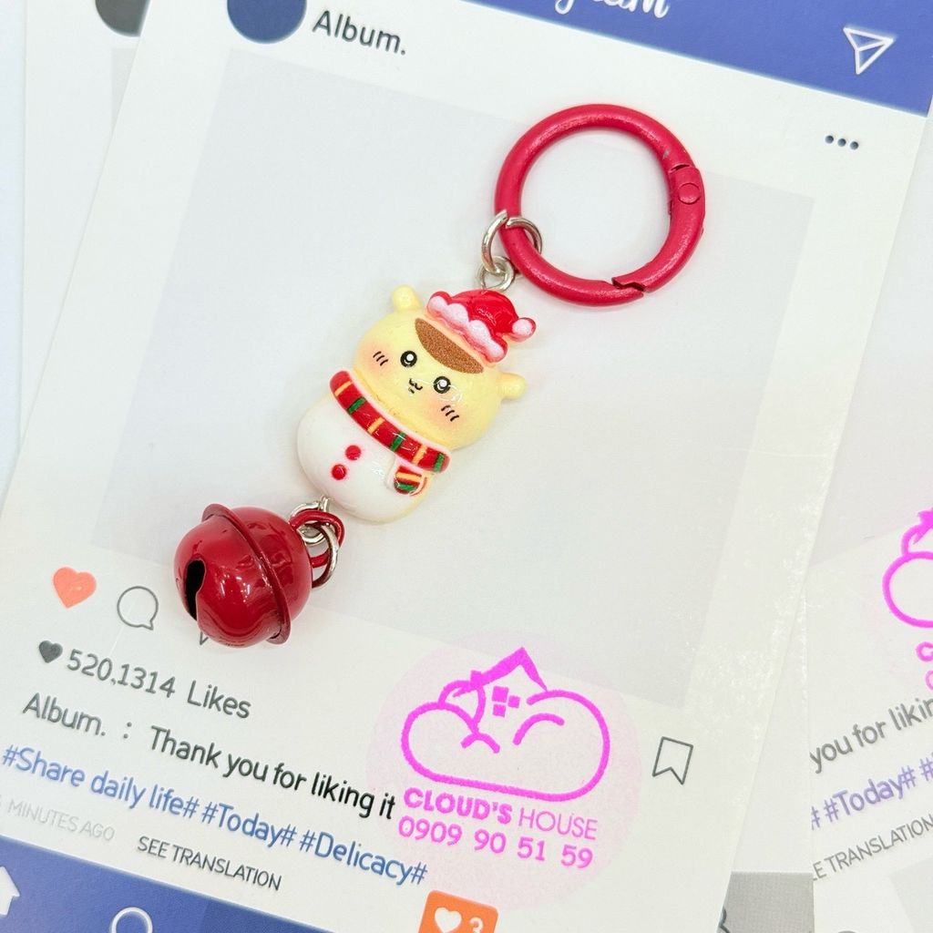 Móc Treo điện thoại, phụ kiện túi xách Giáng sinh Noel mẫu 2 charm