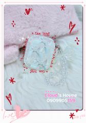 Cover Case Vỏ bảo vệ Airpod Trong Nơ Xà Cừ kèm Dây Charm Airpod 1/2/3/Pro/Pro2