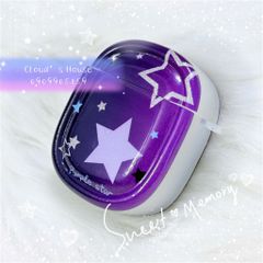 Cover Case Vỏ bảo vệ Airpod Ngôi sao Tím Kèm móc khoá Airpod 1/2/3/Pro/Pro2