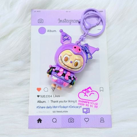 Móc Khóa Labubu Cosplay Kuromi