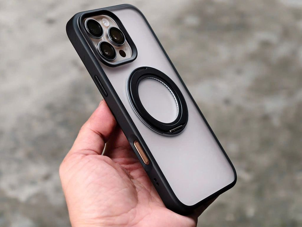 Case Ốp điện thoại iPhone LIKGUS Magsafe Chống Dựng NHÁM Nhiều Màu iPhone 17/Pro/Promax