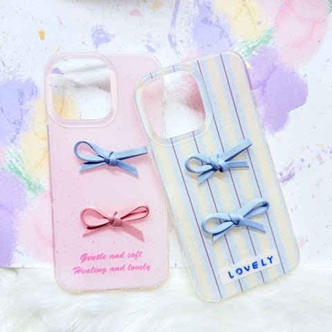 Case Ốp điện thoại iPhone Nơ Hồng nổi iPhone 12/13/14/15/16/Pro/Promax