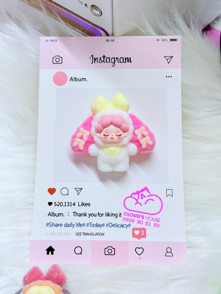 Móc Khoá Dây Charm Thỏ Công Chúa Dễ Thương