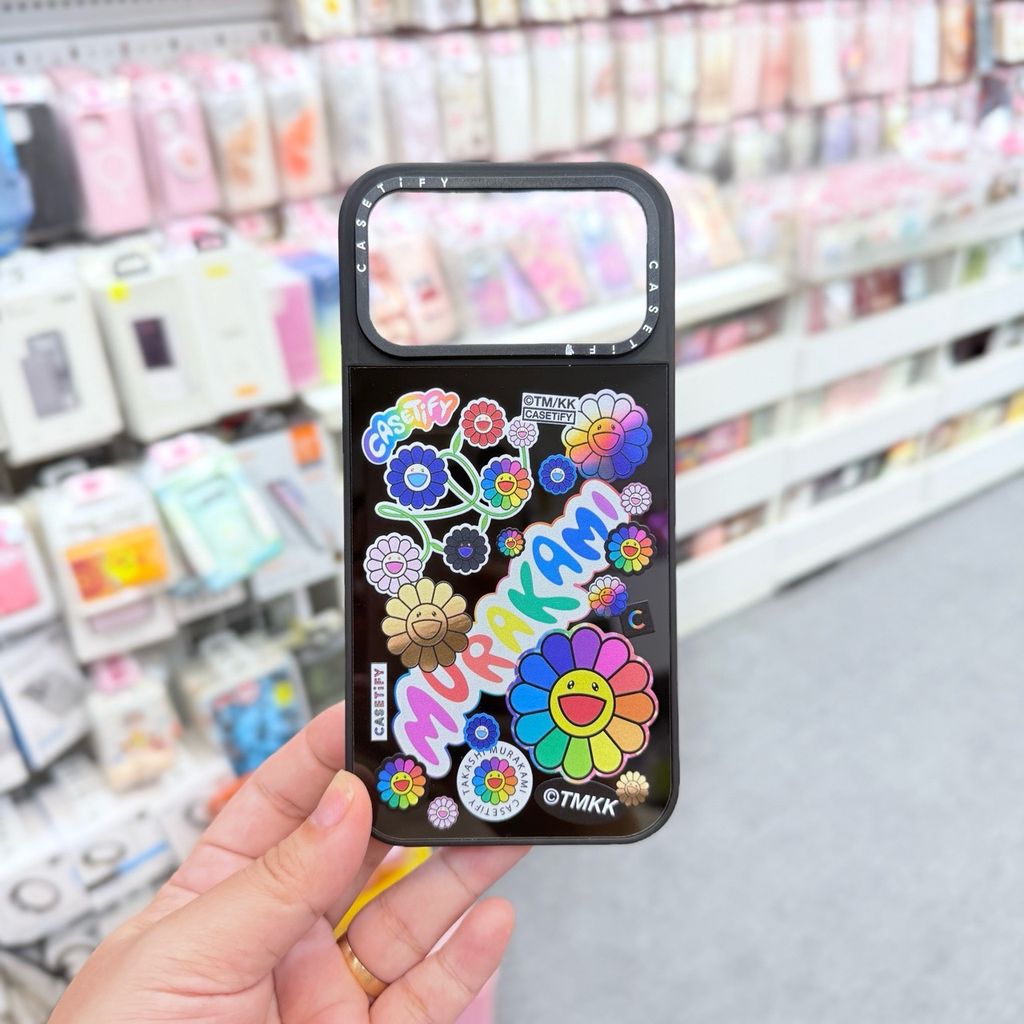 Case Ốp Điện thoại iPhone Hoa Cười & Sticker Nhiều Màu x Murakami Flower Mirror CaseTify iPhone 17/16/Promax