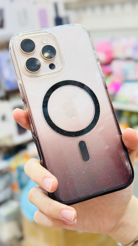 Case Ốp điện thoại iPhone Lillian Bling Bling CASE Magsafe Trong Chống Shock iPhone 16Promax(KEEPHONE)