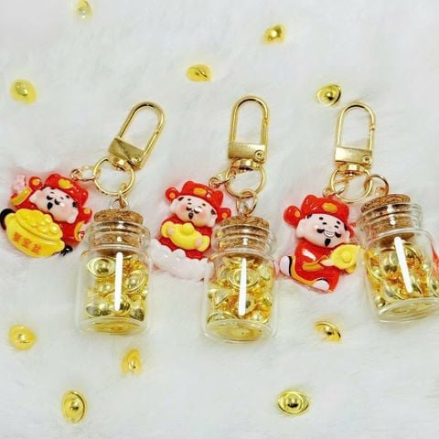 MÓC KHÓA ÔNG THẦN TÀI KÈM HỦ VÀNG