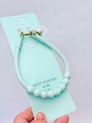 DÂY BI CHARM HOA Ngọc Trai Silicone CHỐNG BẨN kèm charm