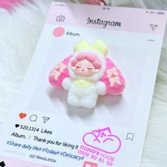 Móc Khoá Dây Charm Thỏ Công Chúa Dễ Thương