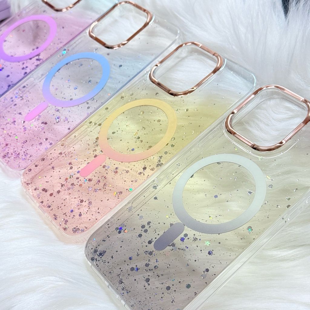 Case Ốp điện thoại iPhone Likgus Trong Ombre Nhiều Màu Bling Bling Magsafe iPhone 16/17/Promax
