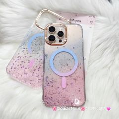 Case Ốp điện thoại iPhone Likgus Trong Ombre Nhiều Màu Bling Bling Magsafe iPhone 16/17/Promax