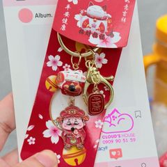 Móc Khóa Mèo Hoa Anh Đào Tết 2026