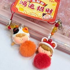 Móc Treo/ Móc Khóa Cặp Cô Gái Coslay Lông Tết 2026