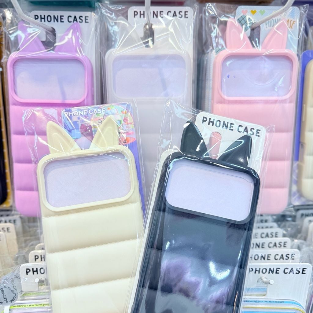 Case Ốp điện thoại iPhone phao Tai MÈO chất silicone iPhone 15/16/17Pro/Promax