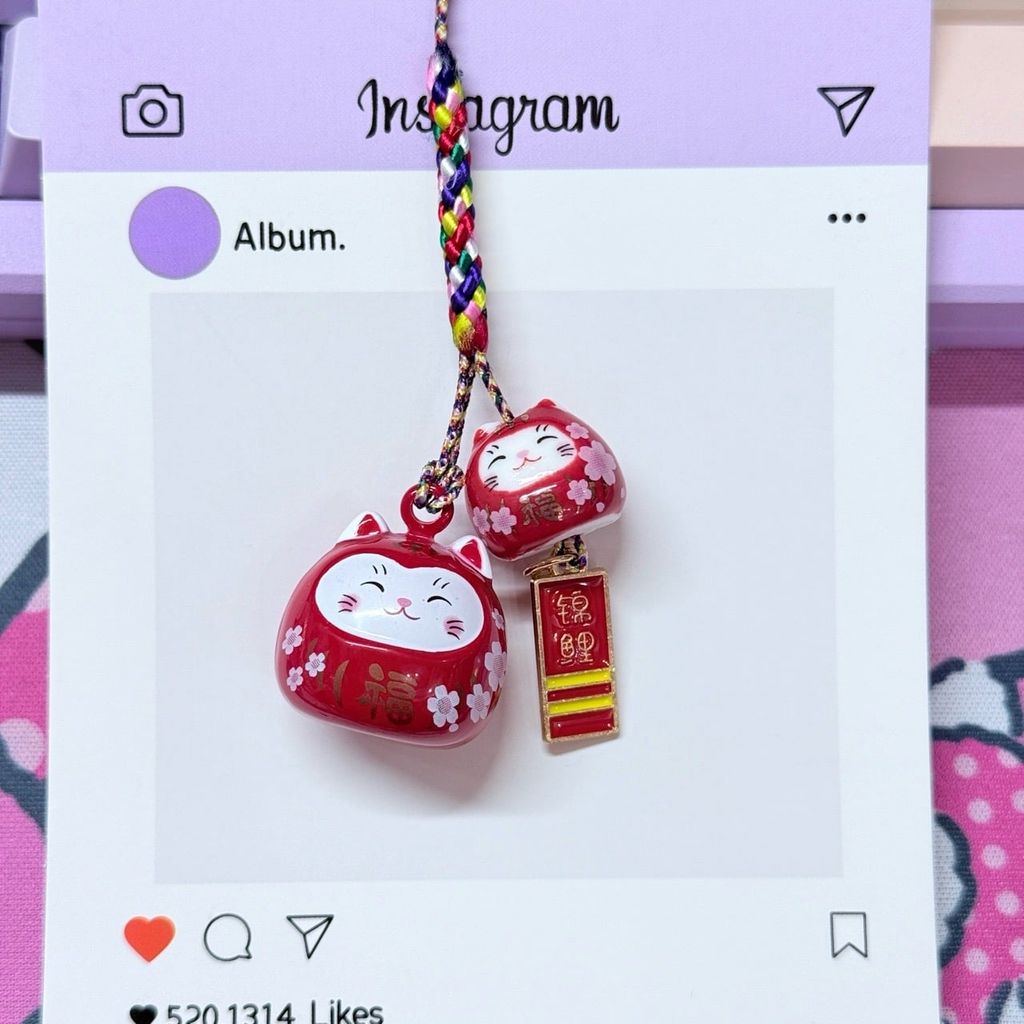 Móc Điện Thoại Mèo Lớn Mèo Nhỏ Móc Túi Phụ Kiện Đẹp nhiều màu (ánh hologram)