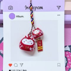 Móc Điện Thoại Mèo Lớn Mèo Nhỏ Móc Túi Phụ Kiện Đẹp nhiều màu (ánh hologram)