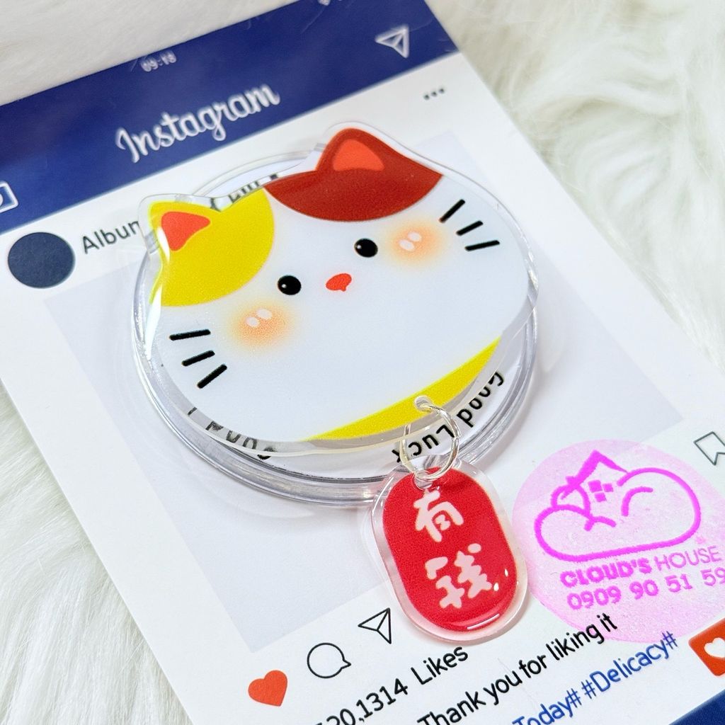 POPSOCKET Magsafe Nam Châm Hít Mẫu Mèo May Mắn Thần Tài TẾT 2026