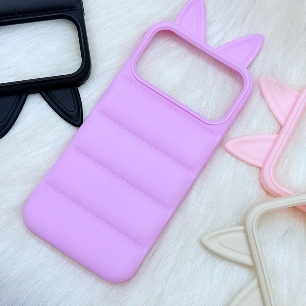 Case Ốp điện thoại iPhone phao Tai MÈO chất silicone iPhone 15/16/17Pro/Promax