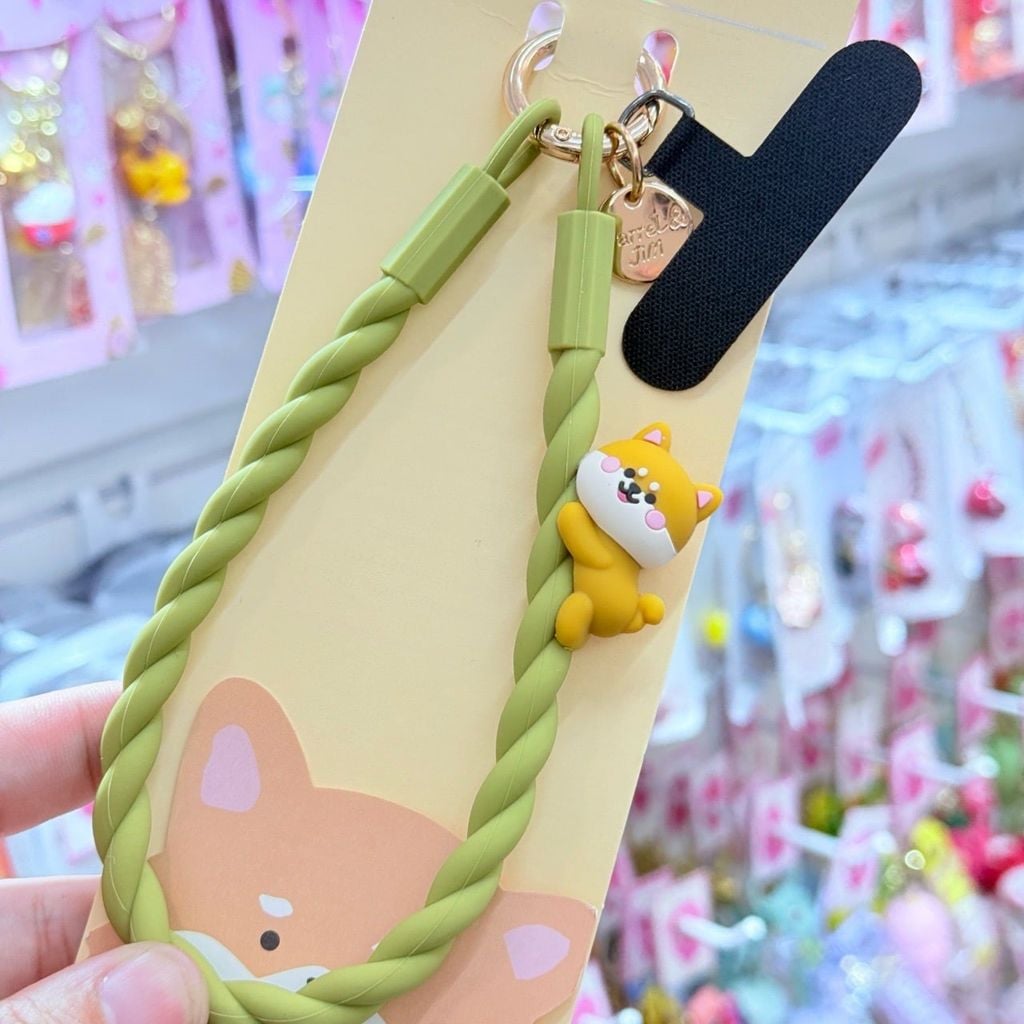 DÂY Xoắn Thú Cartoon Silicone Chất CHỐNG BẨN kèm charm nhiều màu sắc